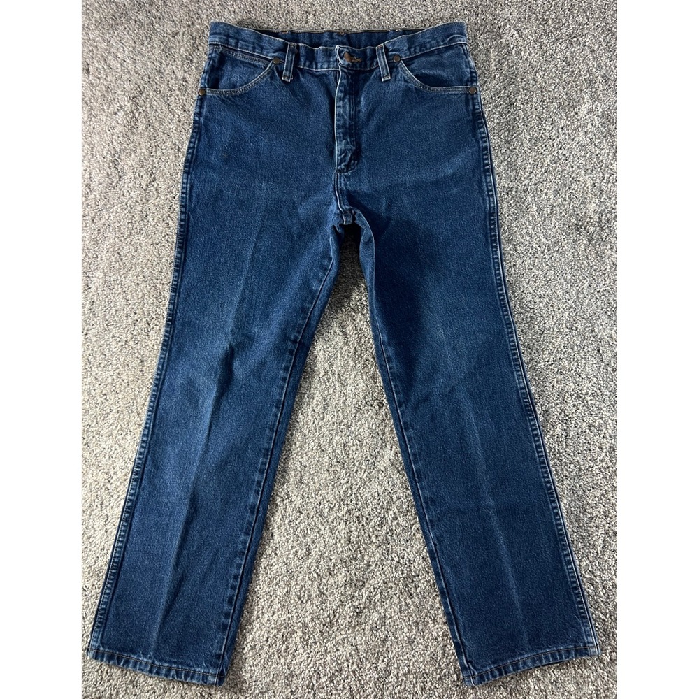 Vintage Wrangler 936DSD Slim Fit Cowboy Cut Jeans Mens 32x29 Dark Wash Indigo
